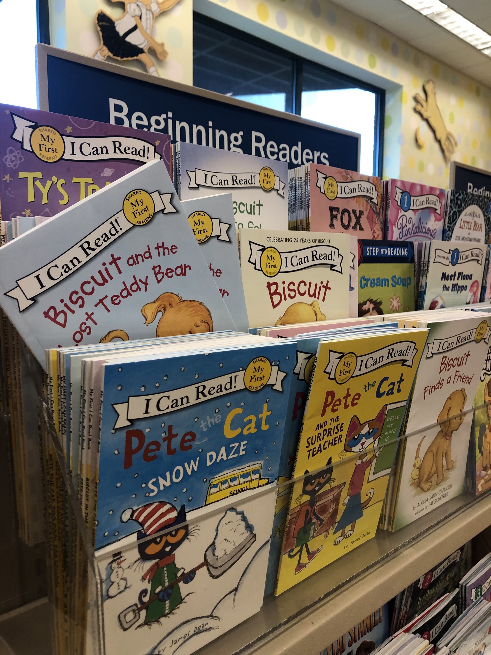 beginning readers section of Barnes and Nobles
